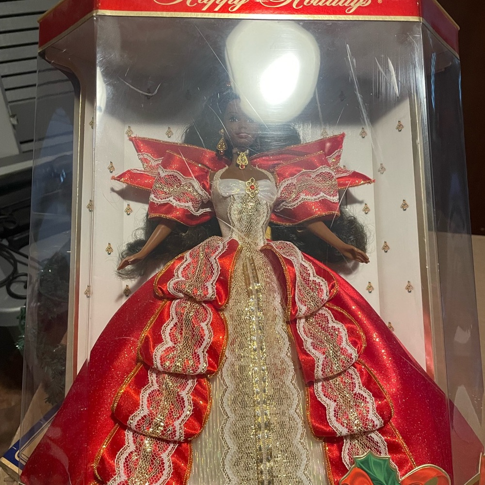 Barbie in Festive Red and Gold Gown